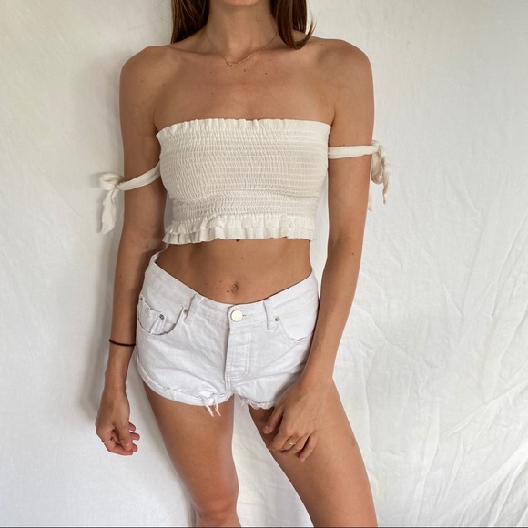 Blue Life Tops - Planet Blue tie sleeve tube top